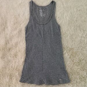 Abercrombie & Fitch Charcoal Beaded Tank Top